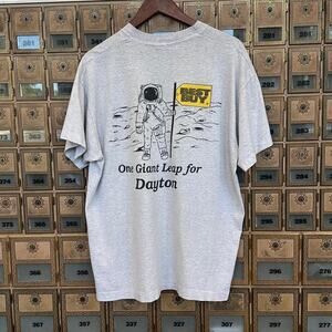 Vintage 90s dayton ohio best buy promo moon space shirt